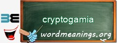 WordMeaning blackboard for cryptogamia